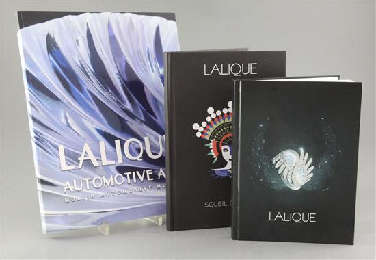 A group of Lalique reference books including Lalique Automotive Art by The Mulin Automotive Museum
